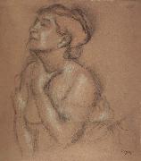 Edgar Degas Half-Langth Study of a Woman oil on canvas